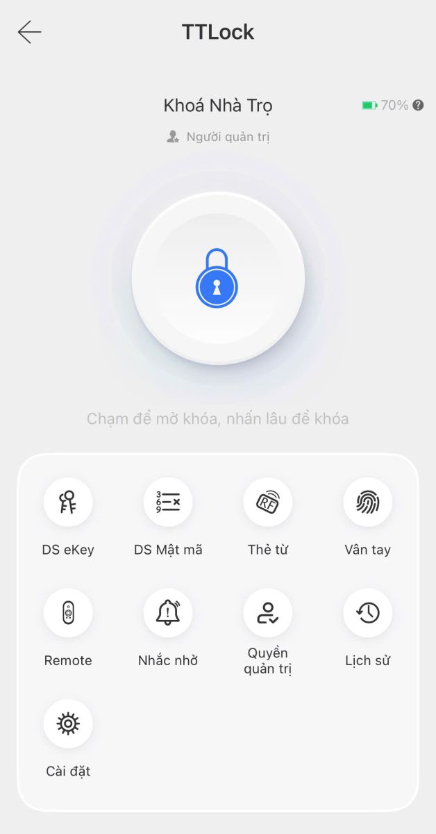 KHÓA VÂN TAY CHO NHÀ TRỌ DƯỚI 150 NGƯỜI HF6 TTLOCK FULL