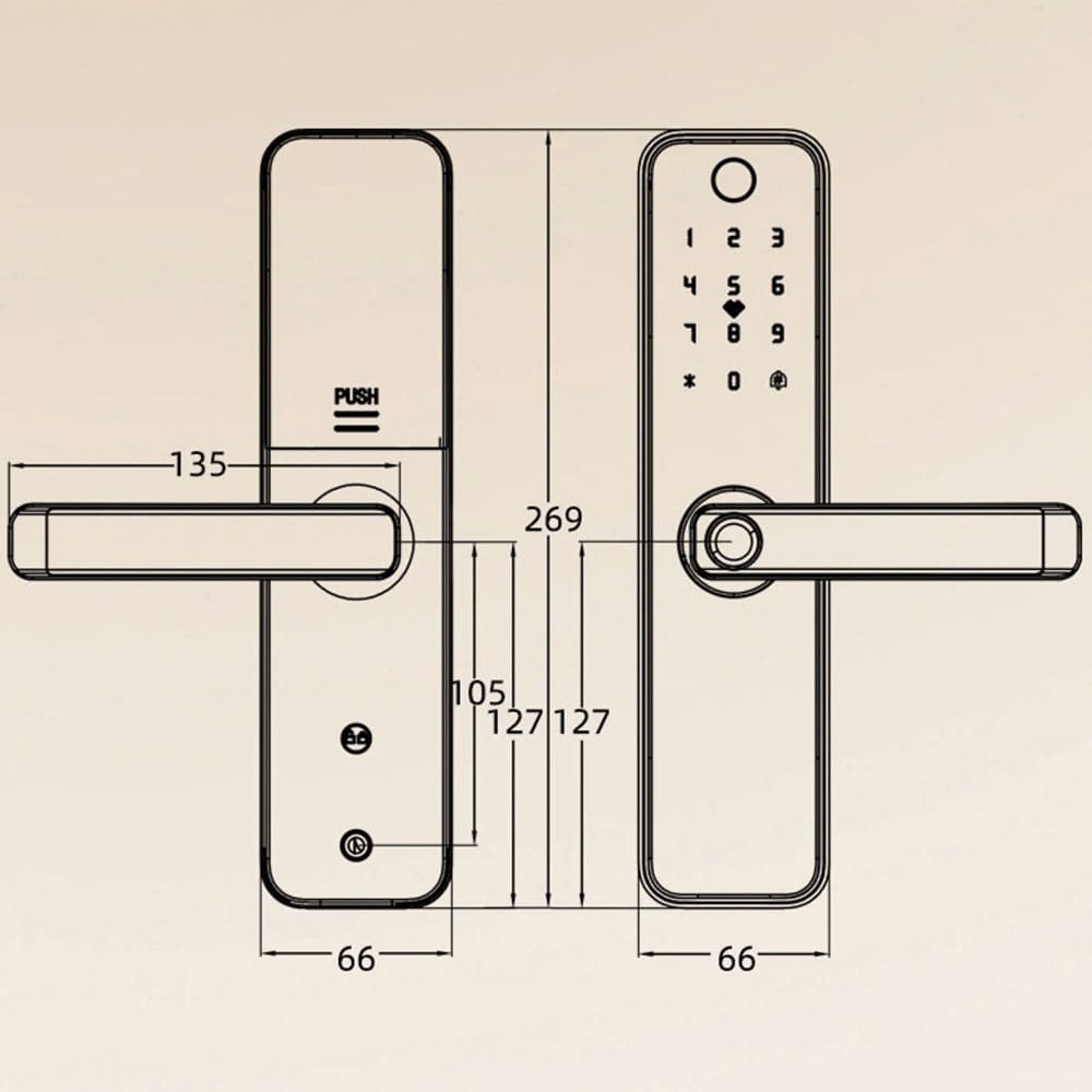 Khóa vân tay cửa phòng cao cấp A28