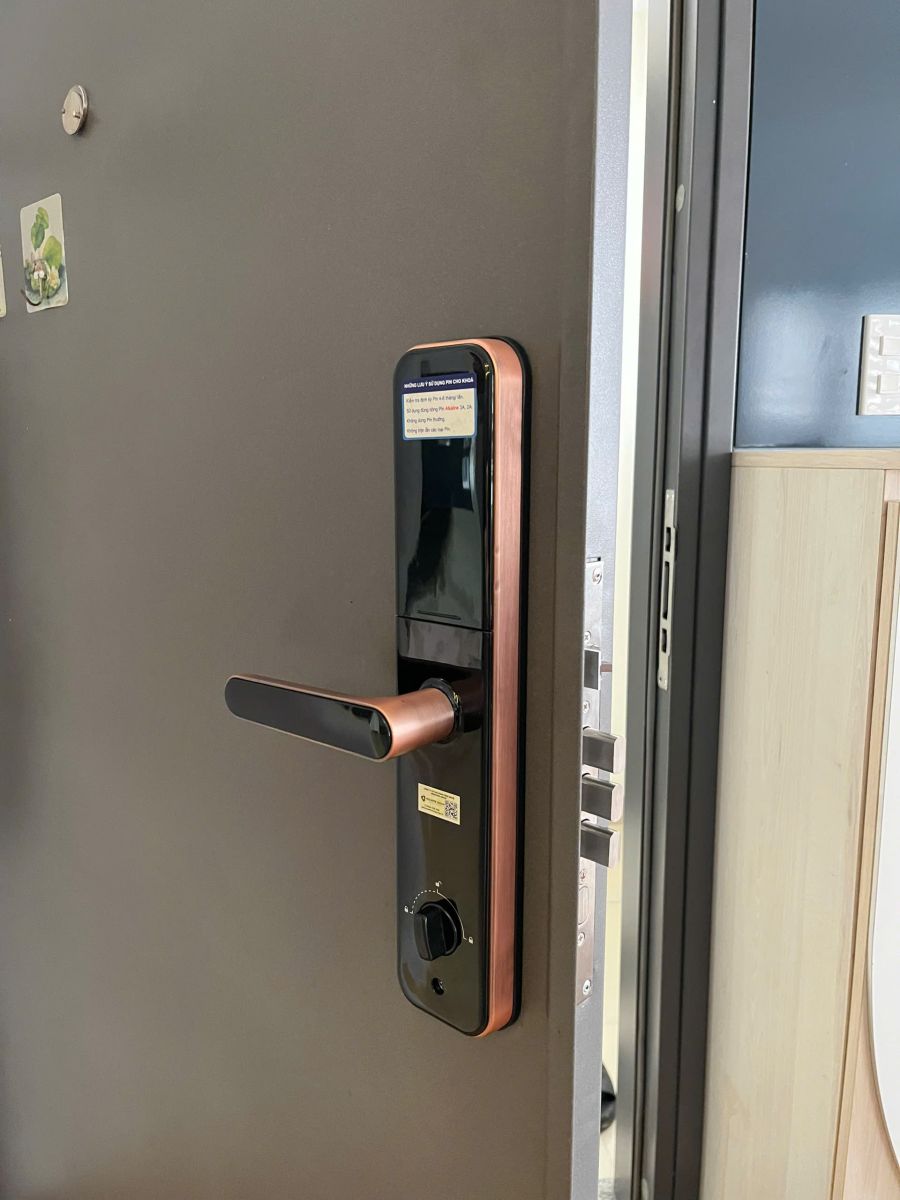 Lắp đặt khóa vân tay cho căn hộ chung cư Diamond Riverside Quận 8 tại HCM